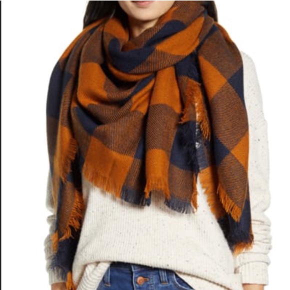 ❌SOLD Madewell Buffalo Check Blanket Scarf - Picture 2 of 7